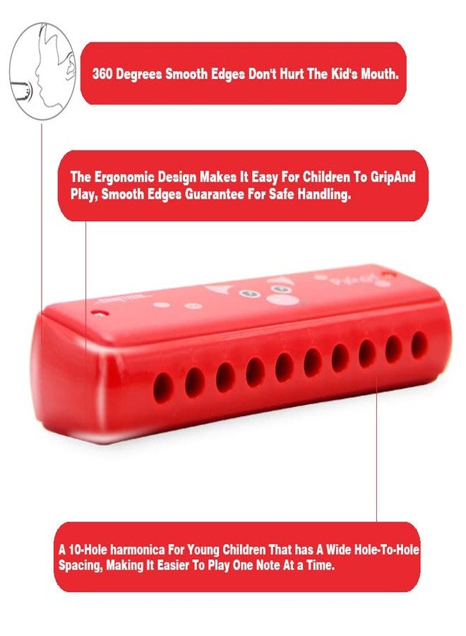 Crafteem Colored Harmonica for Kids and Beginners - Easy-to-Learn Key of C Instrument - Portable and Lightweight. - Image 3
